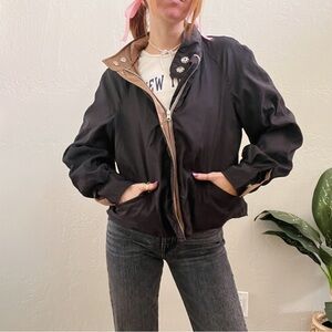 EUC Mycra Pac Black Gold Reversible Rain Jacket